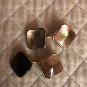 Vintage Abalone Gold plated cufflinks
